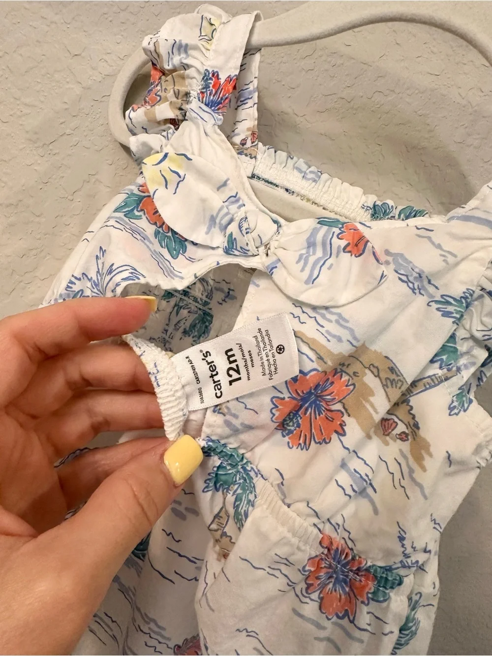 Baby Girl Tropical Beach Sleeveless Romper
